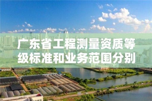 广东省工程测量资质等级标准和业务范围分别是什么？