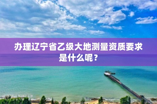 办理辽宁省乙级大地测量资质要求是什么呢？
