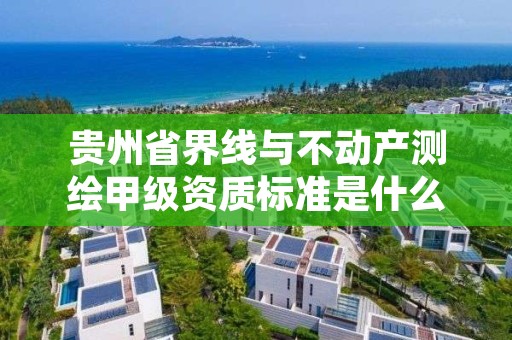 贵州省界线与不动产测绘甲级资质标准是什么？