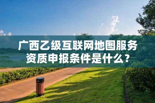 广西乙级互联网地图服务资质申报条件是什么?