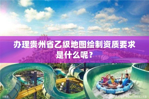 办理贵州省乙级地图绘制资质要求是什么呢？