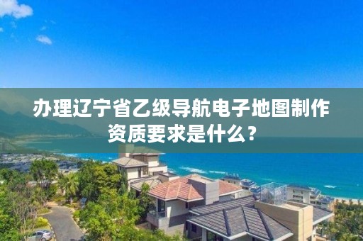 办理辽宁省乙级导航电子地图制作资质要求是什么?