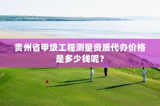 贵州省甲级工程测量资质代办价格是多少钱呢？