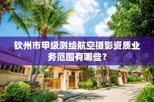 钦州市甲级测绘航空摄影资质业务范围有哪些?