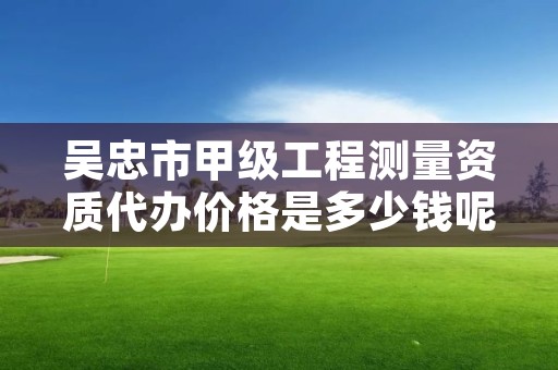 吴忠市甲级工程测量资质代办价格是多少钱呢？