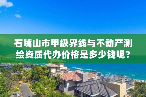 石嘴山市甲级界线与不动产测绘资质代办价格是多少钱呢？