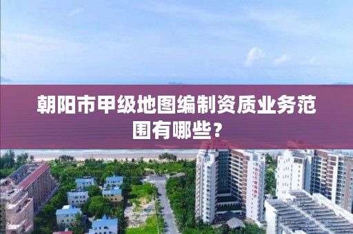 朝阳市甲级地图编制资质业务范围有哪些?