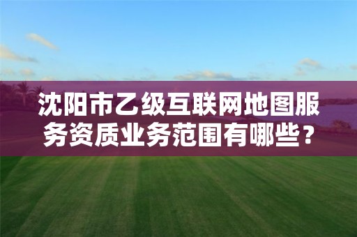 沈阳市乙级互联网地图服务资质业务范围有哪些?