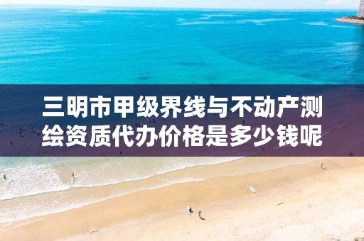 三明市甲级界线与不动产测绘资质代办价格是多少钱呢?