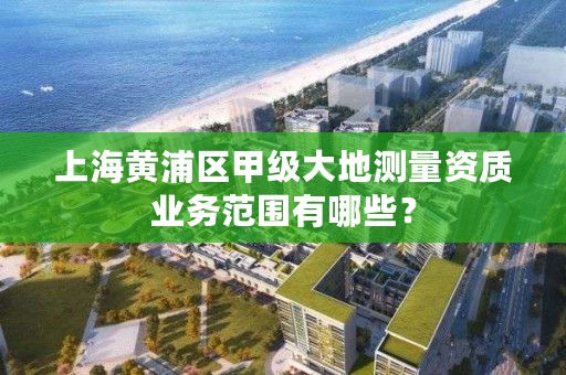 上海黄浦区甲级大地测量资质业务范围有哪些?