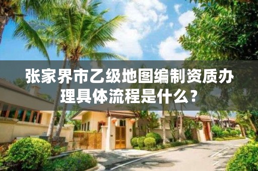 张家界市乙级地图编制资质办理具体流程是什么?
