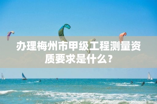 办理梅州市甲级工程测量资质要求是什么?