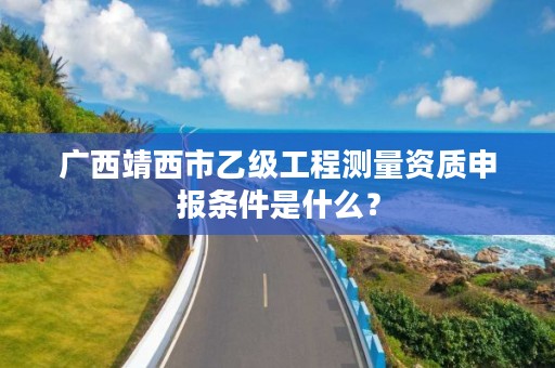 广西靖西市乙级工程测量资质申报条件是什么?