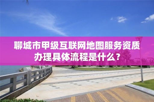 聊城市甲级互联网地图服务资质办理具体流程是什么?