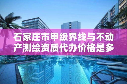 石家庄市甲级界线与不动产测绘资质代办价格是多少钱呢?
