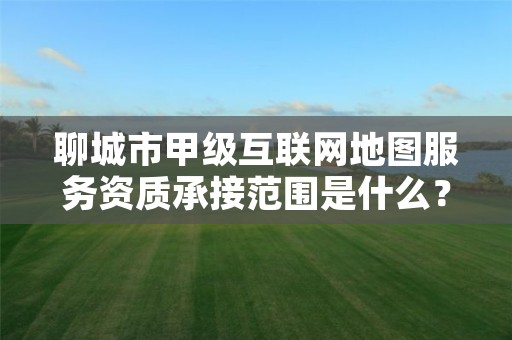 聊城市甲级互联网地图服务资质承接范围是什么?看完你就知道了