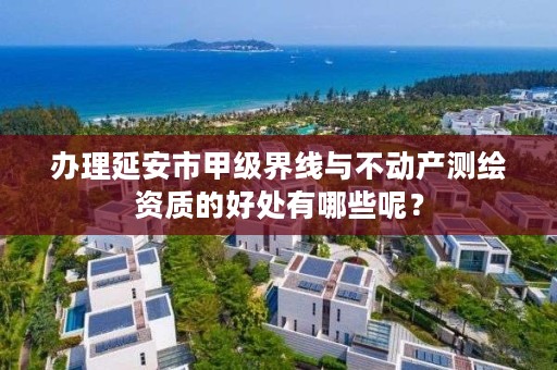 办理延安市甲级界线与不动产测绘资质的好处有哪些呢?