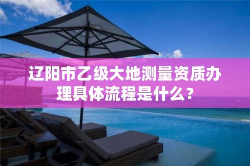 辽阳市乙级大地测量资质办理具体流程是什么?