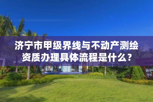 济宁市甲级界线与不动产测绘资质办理具体流程是什么?