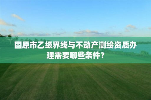 固原市乙级界线与不动产测绘资质办理需要哪些条件？