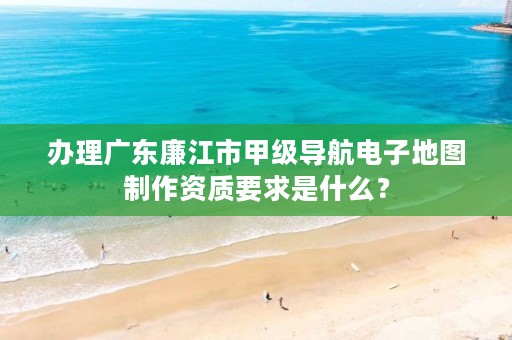 办理广东廉江市甲级导航电子地图制作资质要求是什么?