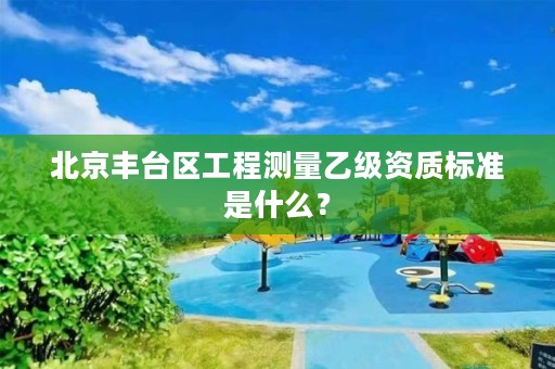 北京丰台区工程测量乙级资质标准是什么?