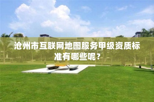 沧州市互联网地图服务甲级资质标准有哪些呢?