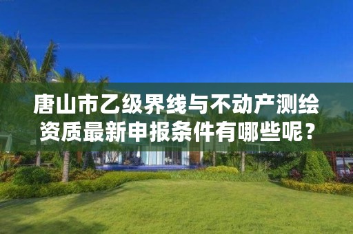 唐山市乙级界线与不动产测绘资质最新申报条件有哪些呢?