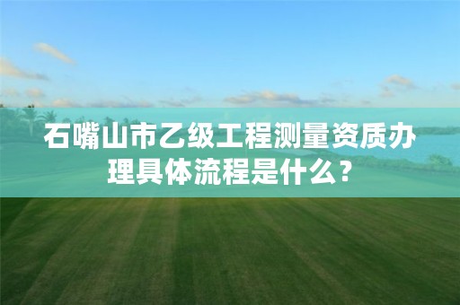 石嘴山市乙级工程测量资质办理具体流程是什么？