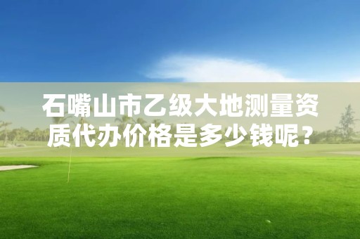 石嘴山市乙级大地测量资质代办价格是多少钱呢？