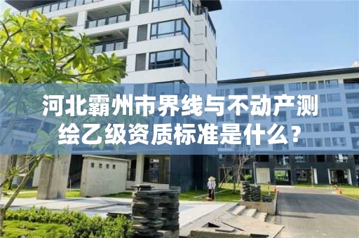 河北霸州市界线与不动产测绘乙级资质标准是什么?