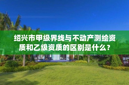绍兴市甲级界线与不动产测绘资质和乙级资质的区别是什么？