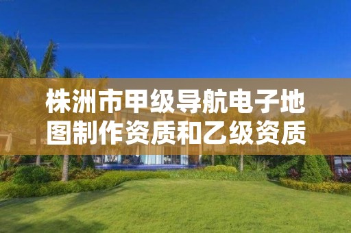 株洲市甲级导航电子地图制作资质和乙级资质的区别是什么?