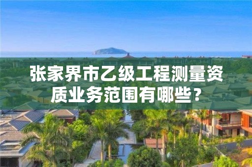 张家界市乙级工程测量资质业务范围有哪些?