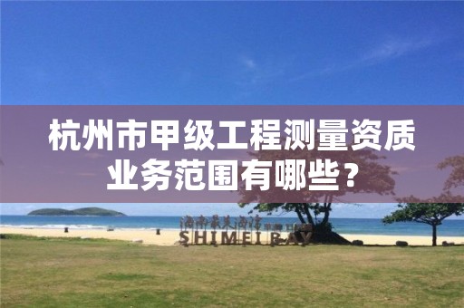 杭州市甲级工程测量资质业务范围有哪些？