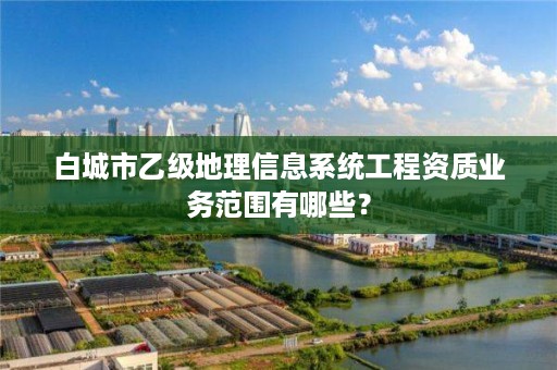 白城市乙级地理信息系统工程资质业务范围有哪些?