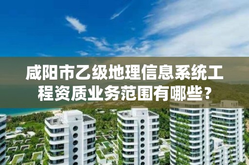 咸阳市乙级地理信息系统工程资质业务范围有哪些?