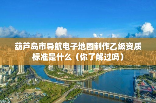 葫芦岛市导航电子地图制作乙级资质标准是什么(你了解过吗)
