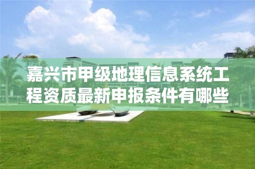 嘉兴市甲级地理信息系统工程资质最新申报条件有哪些？