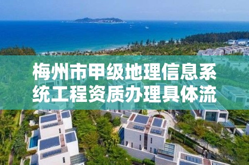 梅州市甲级地理信息系统工程资质办理具体流程是什么?