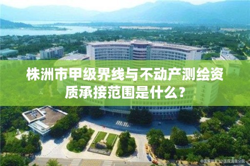 株洲市甲级界线与不动产测绘资质承接范围是什么?
