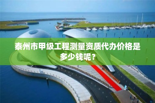 泰州市甲级工程测量资质代办价格是多少钱呢?