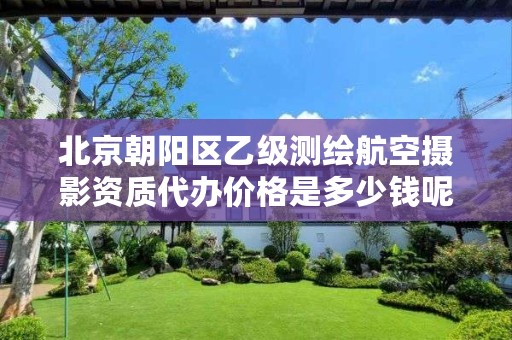 北京朝阳区乙级测绘航空摄影资质代办价格是多少钱呢？