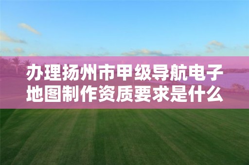 办理扬州市甲级导航电子地图制作资质要求是什么?