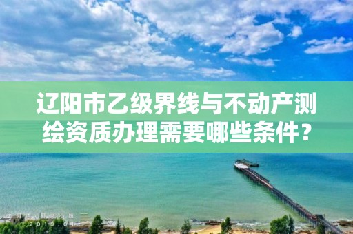 辽阳市乙级界线与不动产测绘资质办理需要哪些条件？