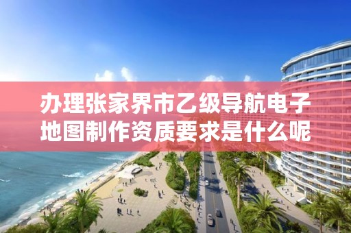 办理张家界市乙级导航电子地图制作资质要求是什么呢?