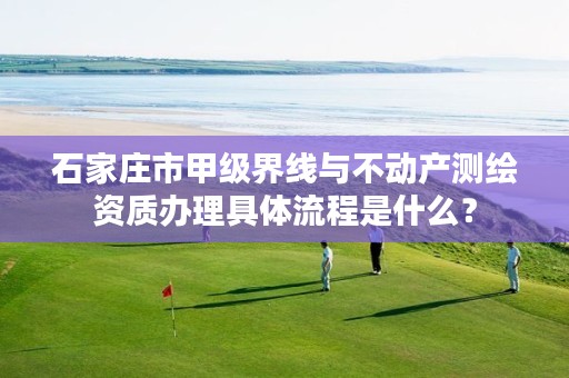 石家庄市甲级界线与不动产测绘资质办理具体流程是什么?