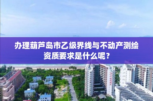 办理葫芦岛市乙级界线与不动产测绘资质要求是什么呢？