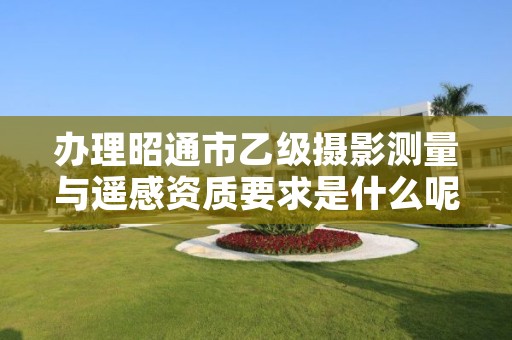 办理昭通市乙级摄影测量与遥感资质要求是什么呢?