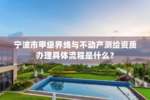 宁波市甲级界线与不动产测绘资质办理具体流程是什么？